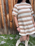 Camel Striped Dress