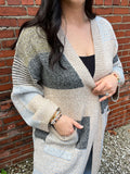 Grey Colorblock Cardi