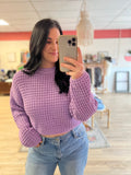 Lavender Knit Pullover Sweater