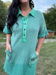 Jade Waffle Dress