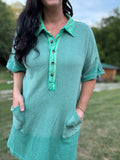 Jade Waffle Dress