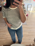 Black Striped Knit Sweater