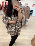 Geo Print Kimono