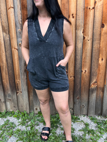 Ash Black Romper