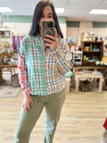 Multi Mix Plaid Top
