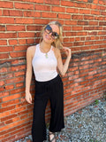 Wide-Leg Linen Blend Pants