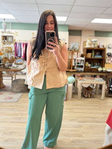 Olive Wide Leg Pants