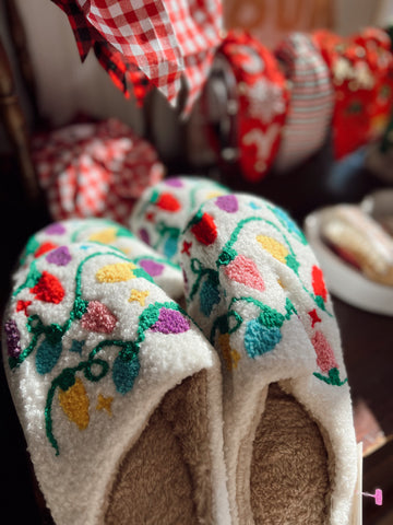 Christmas Light Slippers