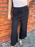 Wide-Leg Linen Blend Pants