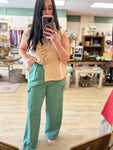 Olive Wide Leg Pants