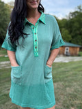 Jade Waffle Dress