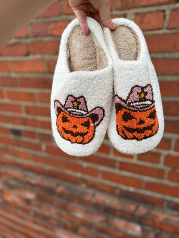 Cowboy Pumpkin Slippers