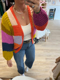 Color Block Knit Cardigan