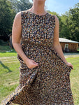 Black Tiered Floral Maxi Dress