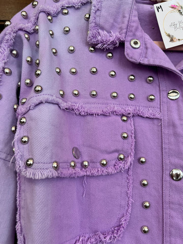 Lavender Studded Jacket