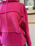 Pink Patchwork Hoodie