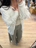 Ivory Fringe Cardi