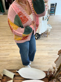 Color Block Patterned Cardi