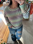 Green Multi Striped Sweater