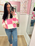 Pink Checkered Sweater