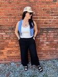 Wide-Leg Linen Blend Pants