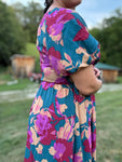 Teal Floral Maxi Dress
