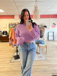 Lavender Knit Pullover Sweater