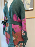 Hunter Green Floral Cardi