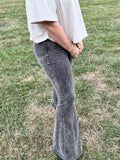 Acid Wash Flare Pants