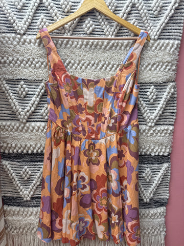 Peach Floral Dress