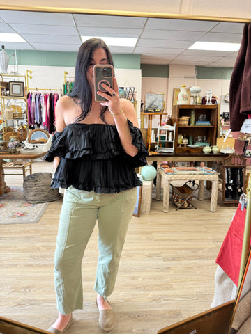 Black Off-Shoulder Top