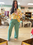 Olive Wide Leg Pants
