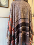 Plaid Hooded Poncho