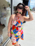 Tropical Summer Midi Dress