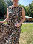 Black Tiered Floral Maxi Dress