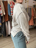 Terry Exposed Seam Pullover