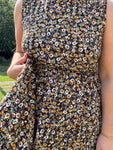 Black Tiered Floral Maxi Dress